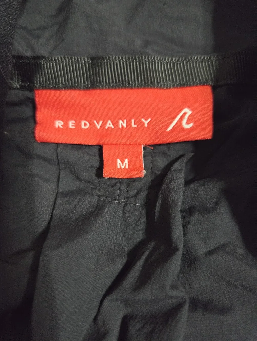 Redvanly Foster Windbreaker Lightweight Men's Black Jacket with Blue Trim. Sz M.